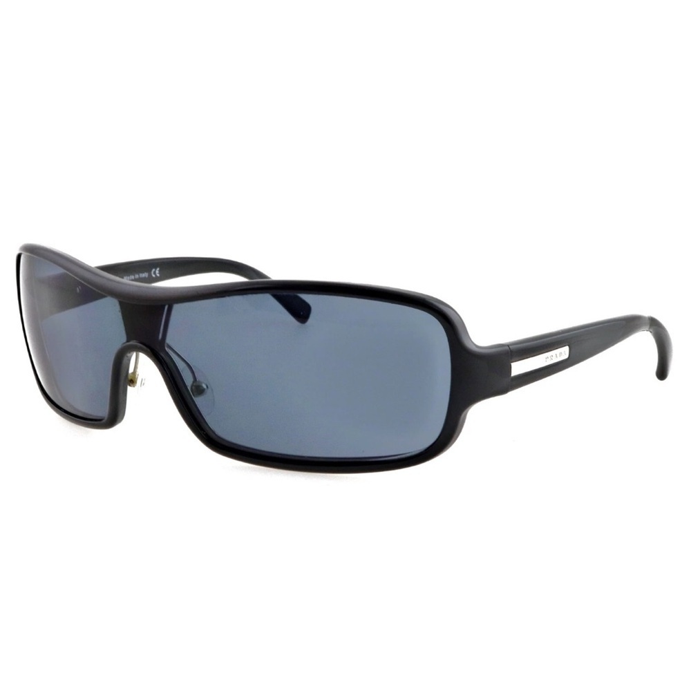 PRADA rare vintage sunglasses SPR10D Black Shield Wrap italy - Picture 2 of 8